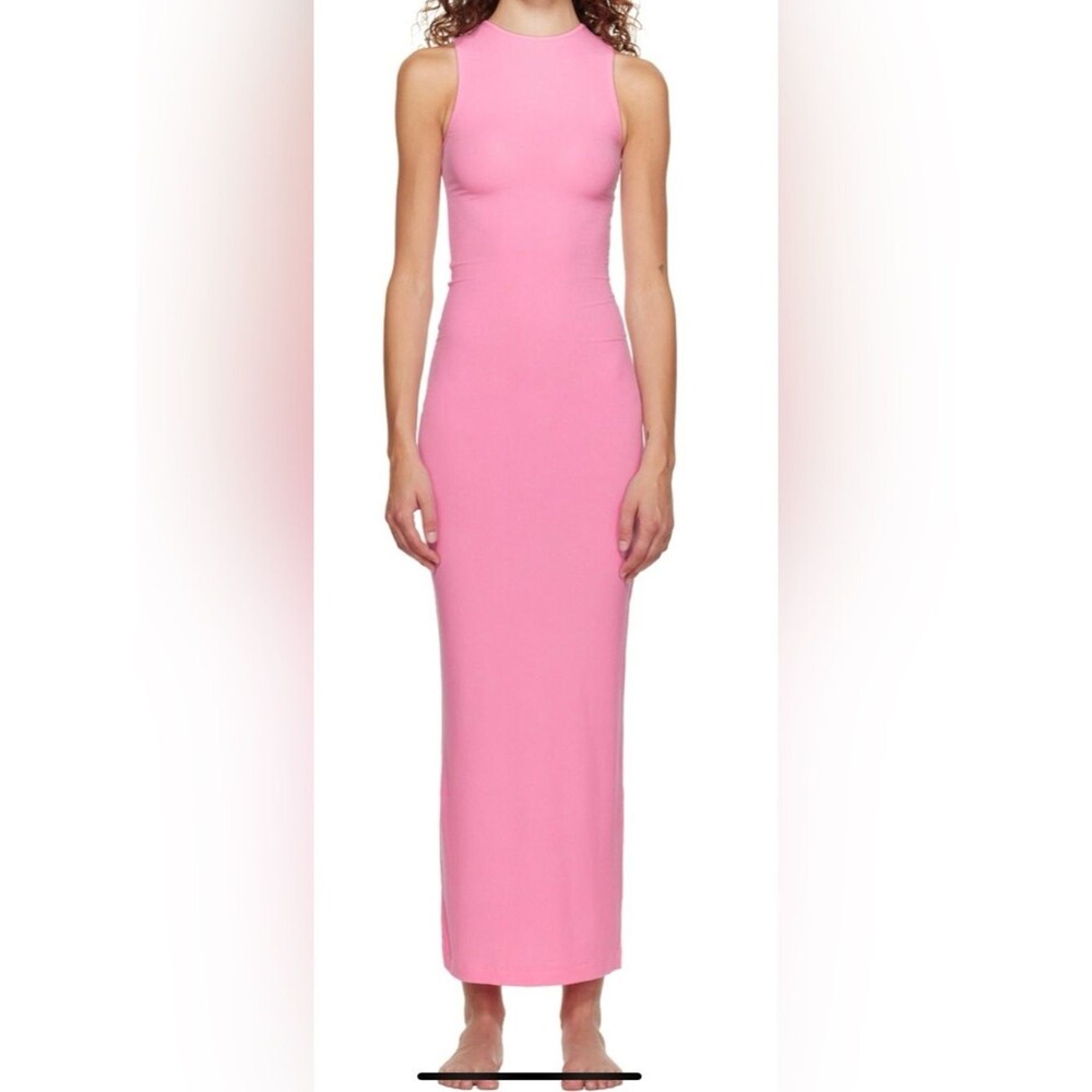 SKIMS Soft Lounge Sleeveless Long Dress in Cotton Candy size Medium - Picture 11 of 12